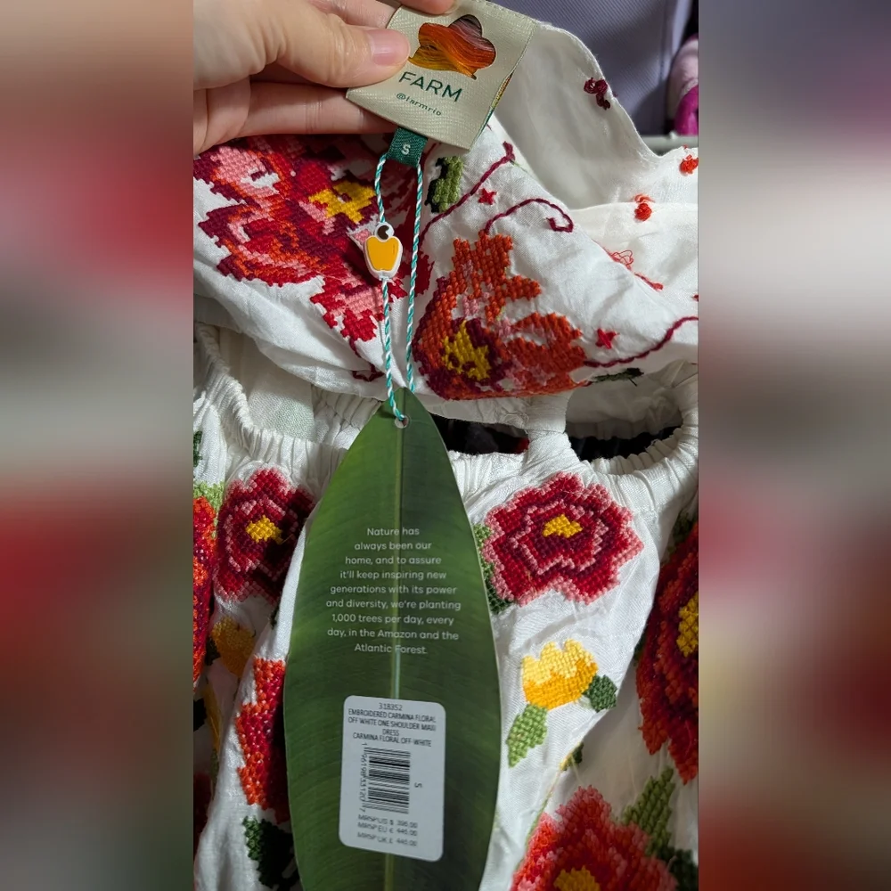 Farm Rio Embroidered Carmina Floral Maxi Dress - Picture 9 of 16